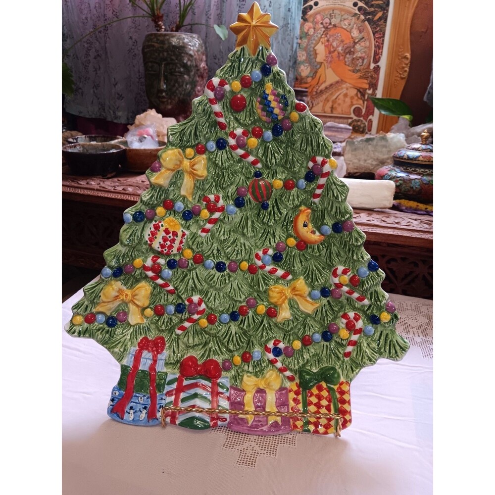 Christopher Radko Holiday Traditions Celebration Christmas Tree Cookie Platter